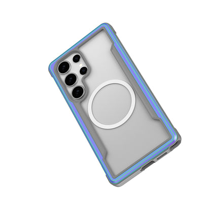 Galaxy S25 Ultra Kılıf M-safe Şarj Özellikli Airbagli Raptic Shield Serisi Şeffaf Arka Yüzey Kapak Siyah