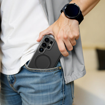 Galaxy S25 Ultra Kılıf M-safe Şarj Özellikli Amazingthing Minimal Serisi Kapak Titanyum-Gri