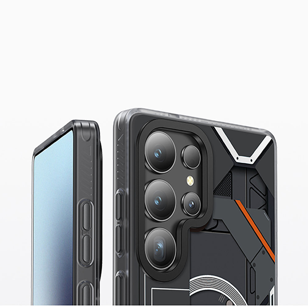 Galaxy S25 Ultra Kılıf M-safe Şarj Özellikli Benks Dynamic Mecha Serisi Kapak Siyah