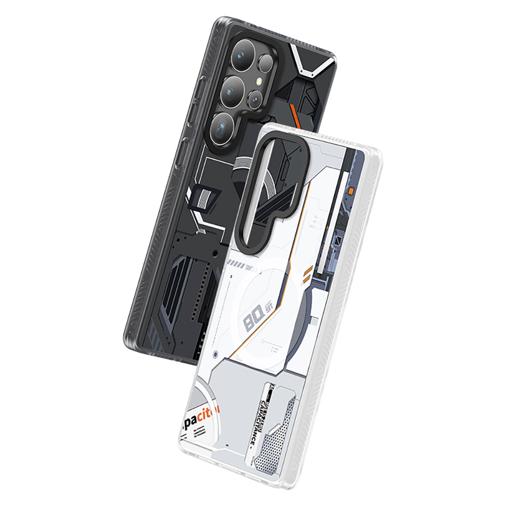 Galaxy S25 Ultra Kılıf M-safe Şarj Özellikli Benks Dynamic Mecha Serisi Kapak Siyah