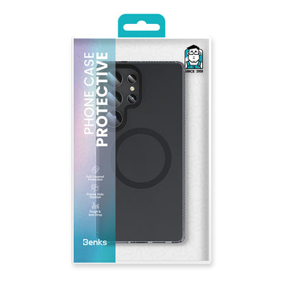 Galaxy S25 Ultra Kılıf M-safe Şarj Özellikli Benks Lucid Armor Kapak Titanyum