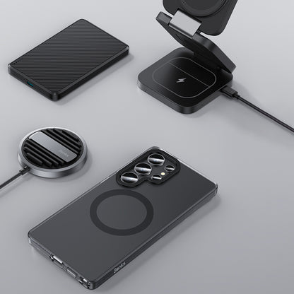 Galaxy S25 Ultra Kılıf M-safe Şarj Özellikli Benks Lucid Armor Kapak Titanyum