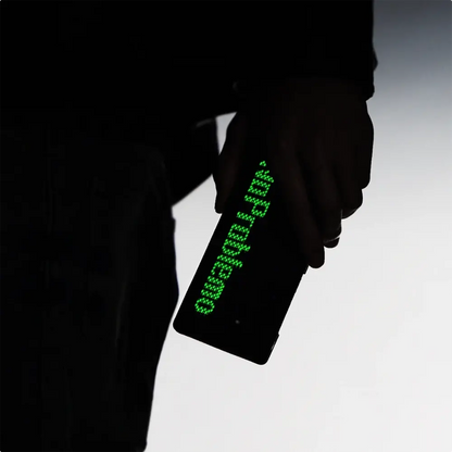 Galaxy S25 Ultra Kılıf M-safe Şarj Özellikli Lumintex Teknolojili Fosforlu Aramid Fiber Pitaka Tactile Woven Aries Serisi Kapak Siyah-Yeşil