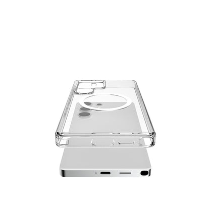 Galaxy S25 Ultra Kılıf M-safe Şarj Özellikli Raptic Crystal M-safe Serisi Şeffaf Kapak Şeffaf