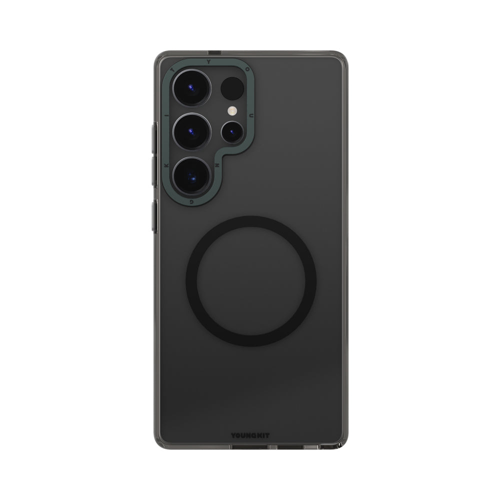 Galaxy S25 Ultra Kılıf M-safe Şarj Özellikli Şeffaf Youngkit Crystal Shield Serisi Kapak Şeffaf