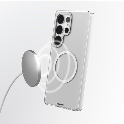 Galaxy S25 Ultra Kılıf M-safe Şarj Özellikli Şeffaf Youngkit Crystal Shield Serisi Kapak Şeffaf