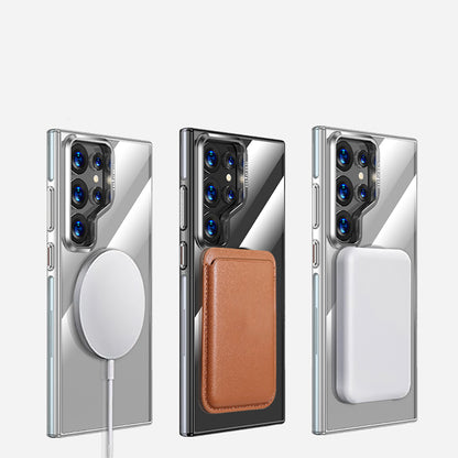 Galaxy S25 Ultra Kılıf M-safe Şarj Özellikli Wlons Standlı Efsane Kapak Gri