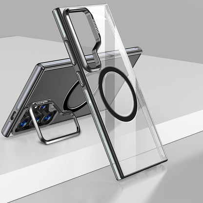 Galaxy S25 Ultra Kılıf M-safe Şarj Özellikli Wlons Standlı Efsane Kapak Siyah