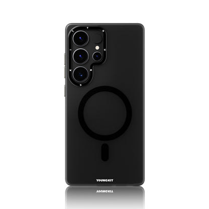 Galaxy S25 Ultra Kılıf M-safe Şarj Özellikli Youngkit Hidden Sand Serisi Kapak Siyah