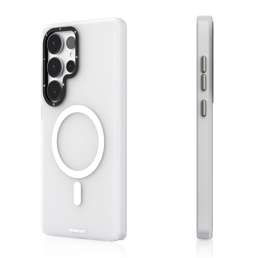 Galaxy S25 Ultra Kılıf M-safe Şarj Özellikli Youngkit Hidden Sand Serisi Kapak Siyah