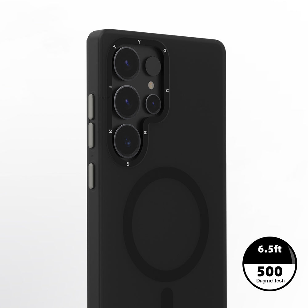 Galaxy S25 Ultra Kılıf M-safe Şarj Özellikli Youngkit Hidden Sand Serisi Kapak Beyaz