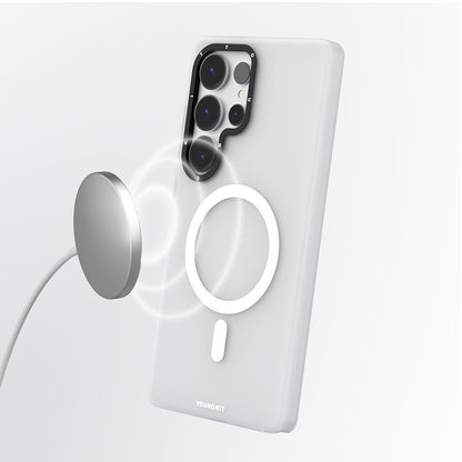 Galaxy S25 Ultra Kılıf M-safe Şarj Özellikli Youngkit Hidden Sand Serisi Kapak Siyah