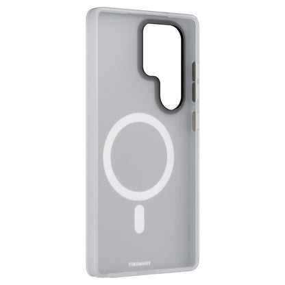 Galaxy S25 Ultra Kılıf M-safe Şarj Özellikli Youngkit Hidden Sand Serisi Kapak Beyaz