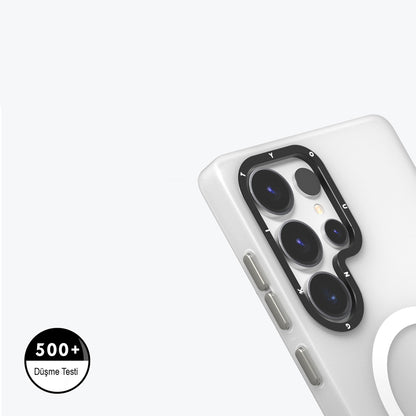 Galaxy S25 Ultra Kılıf M-safe Şarj Özellikli Youngkit Hidden Sand Serisi Kapak Siyah