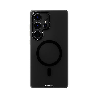 Galaxy S25 Ultra Kılıf M-safe Şarj Özellikli Youngkit Hidden Sand Serisi Kapak Siyah