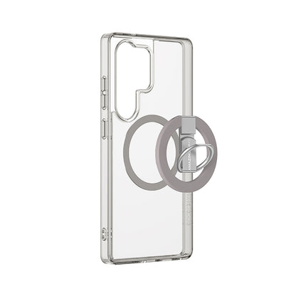 Galaxy S25 Ultra Kılıf M-safe Şarj Özellikli Yüzük Standlı Amazingthing Minimal Grip Serisi Kapak Gri