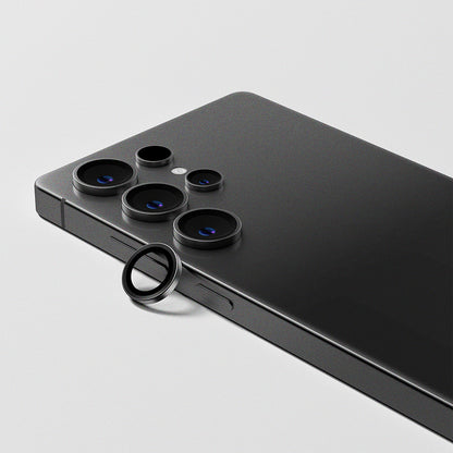 Galaxy S25 Ultra Amazingthing Anti Reflective Kamera Lens Koruyucu + Kolay Uygulama Aparatlı Siyah