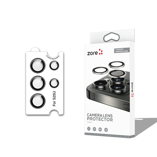Galaxy S25 Ultra Zore CL-12 Premium Safir Parmak İzi Bırakmayan Anti-Reflective Kamera Lens Koruyucu Gri