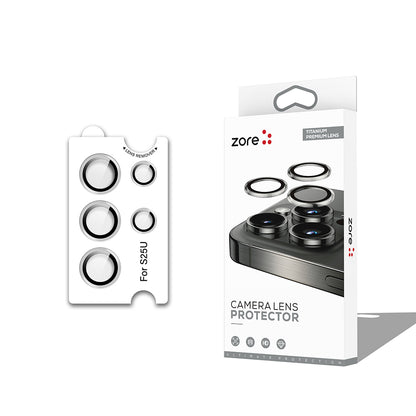 Galaxy S25 Ultra Zore CL-12 Premium Safir Parmak İzi Bırakmayan Anti-Reflective Kamera Lens Koruyucu Gümüş