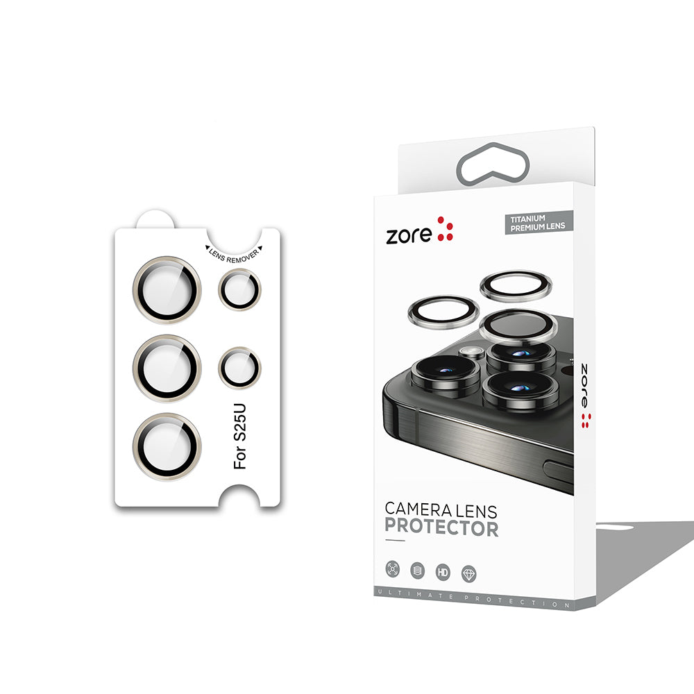 Galaxy S25 Ultra Zore CL-12 Premium Safir Parmak İzi Bırakmayan Anti-Reflective Kamera Lens Koruyucu Gri