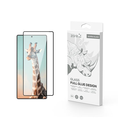 Galaxy S25 Ultra Zore Rika Premium Temperli Cam Ekran Koruyucu Siyah