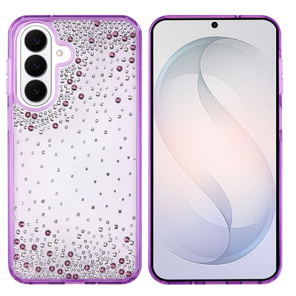 Galaxy S26 Kılıf Airbag Tasarımlı Damla Taşlı Şeffaf Zore Pera Silikon Kapak