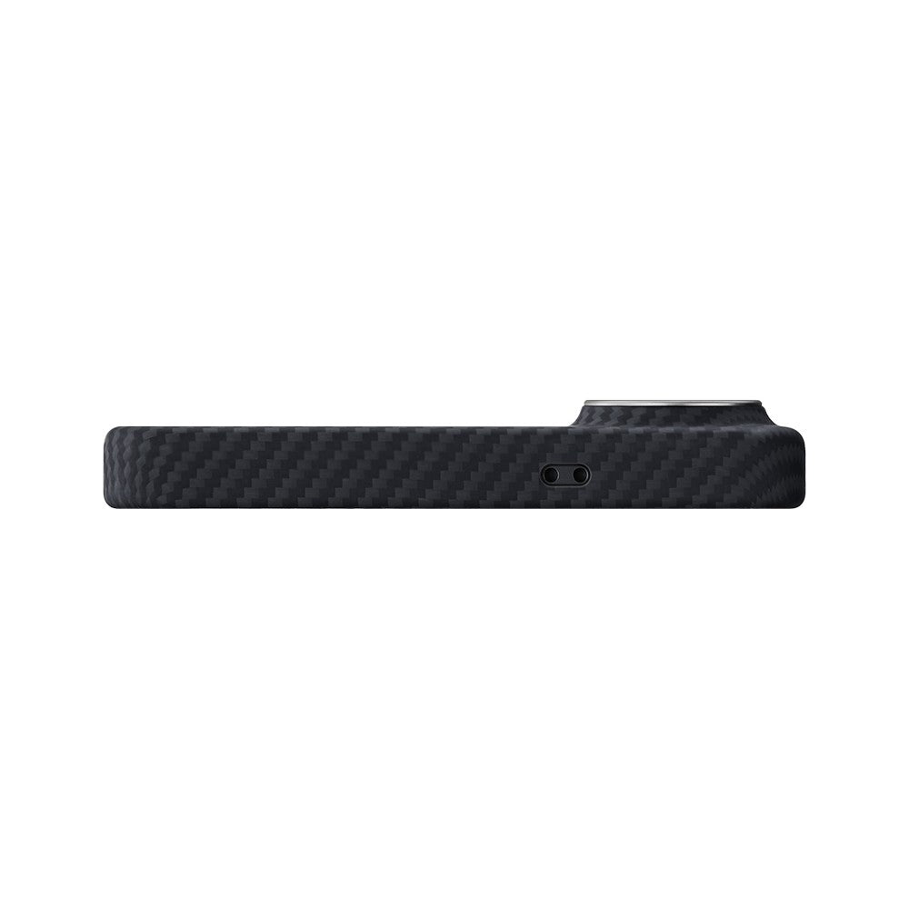 Galaxy S26 Plus Kılıf M-safe Şarj Özellikli 600D Aramid Karbon Fiber Pitaka Edge Serisi Black-Grey Twill Kapak