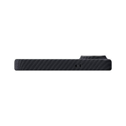 Galaxy S26 Plus Kılıf M-safe Şarj Özellikli 600D Aramid Karbon Fiber Pitaka Edge Serisi Black-Grey Twill Kapak