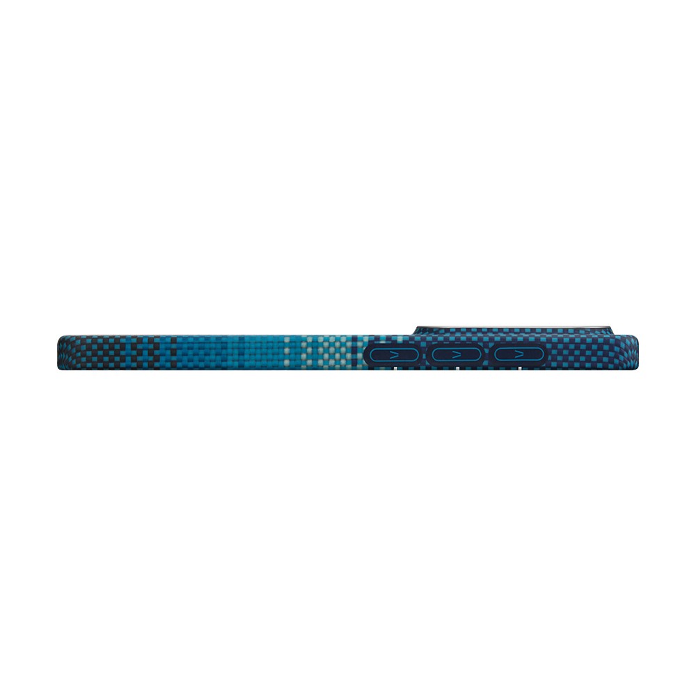 Galaxy S26 Plus Kılıf M-safe Şarj Özellikli Aramid Karbon Fiber Pitaka Tactile Woven Sunset-Moonrise Serisi Kapak