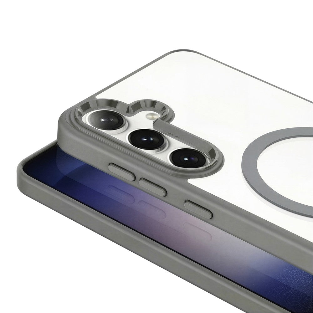 Galaxy S26 Plus Kılıf M-safe Şarj Özellikli Zore Krom M-safe Silikon Kapak