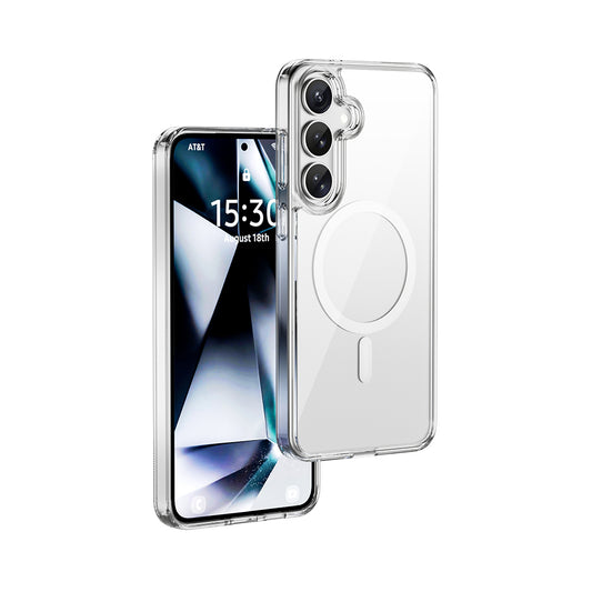 Galaxy S26 Plus Kılıf Wiwu MCC-101 iShield Pro Serisi M-safe Şarj Özellikli Crystal Sert PC Kapak