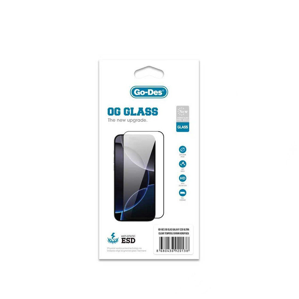 Galaxy S26 Ultra Go Des OG Glass Antistatik Temperli Cam Ekran Koruyucu