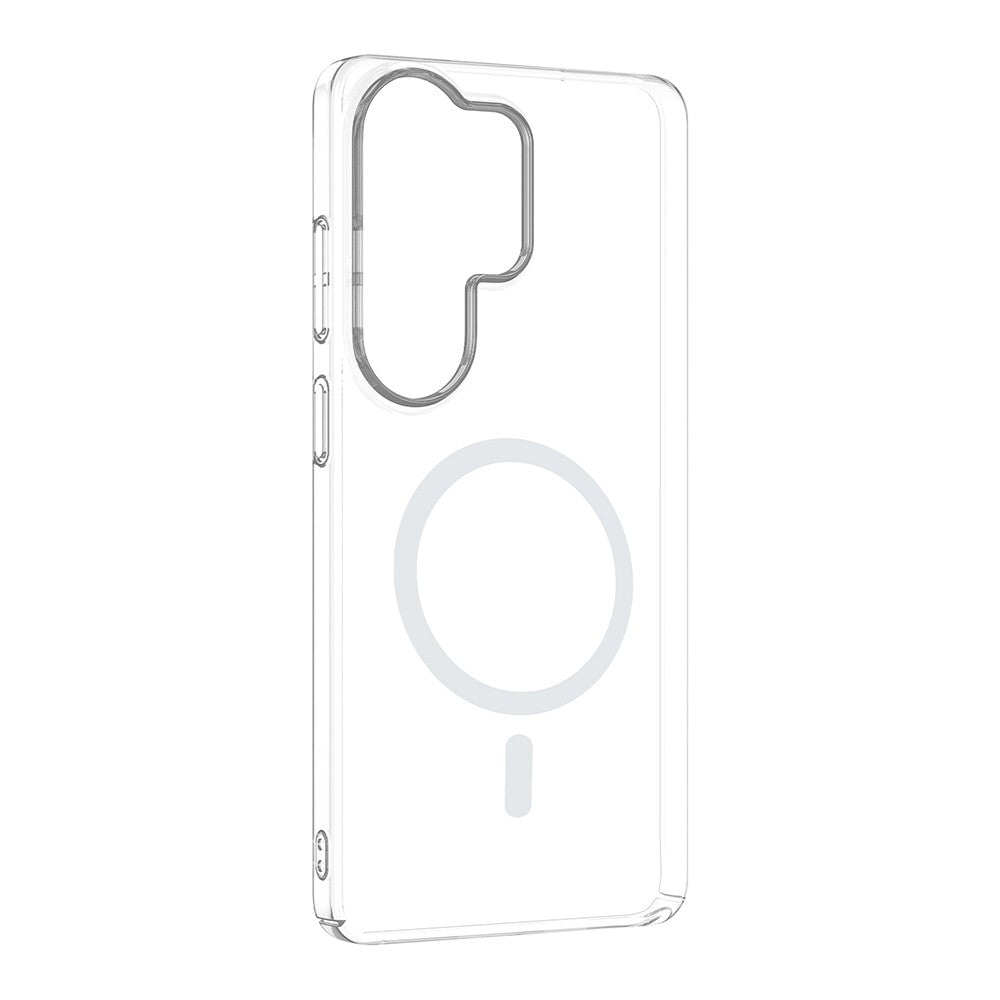 Galaxy S26 Ultra Kamera Korumalı M-Safe Şarj Özellikli Şeffaf Zore London Sert PC Kapak
