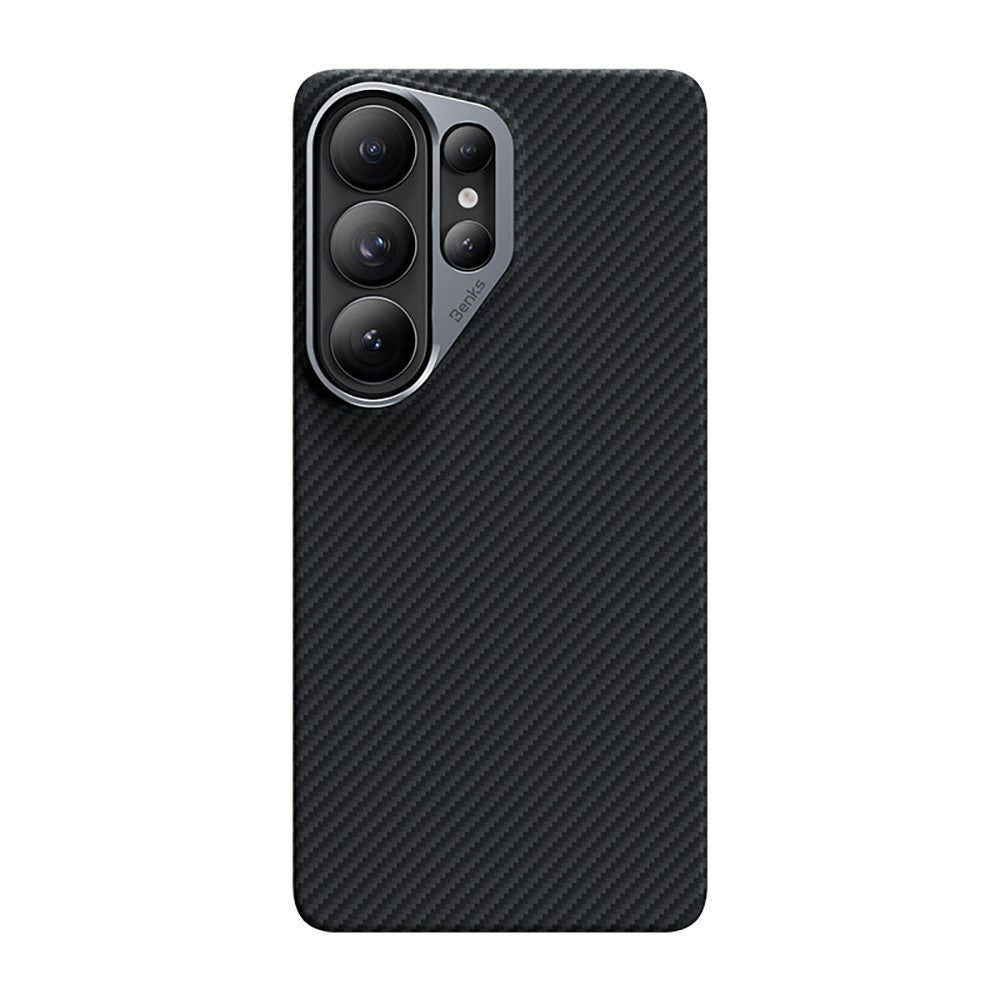 Galaxy S26 Ultra Kılıf Benks M-safe Şarj Özellikli Magnetik ArmorAir 600D Kevlar Karbon Fiber Kapak
