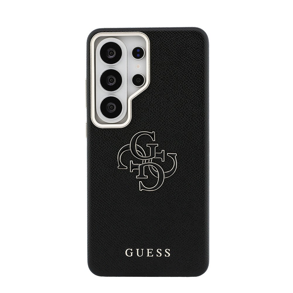 Galaxy S26 Ultra Kılıf Guess Orjinal Lisanslı Grained Yazı ve 4G Büyük Metal Logolu Kapak