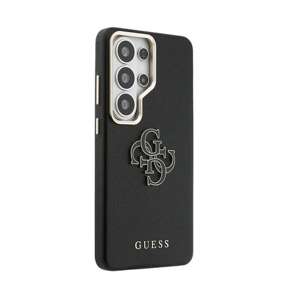 Galaxy S26 Ultra Kılıf Guess Orjinal Lisanslı Grained Yazı ve 4G Büyük Metal Logolu Kapak