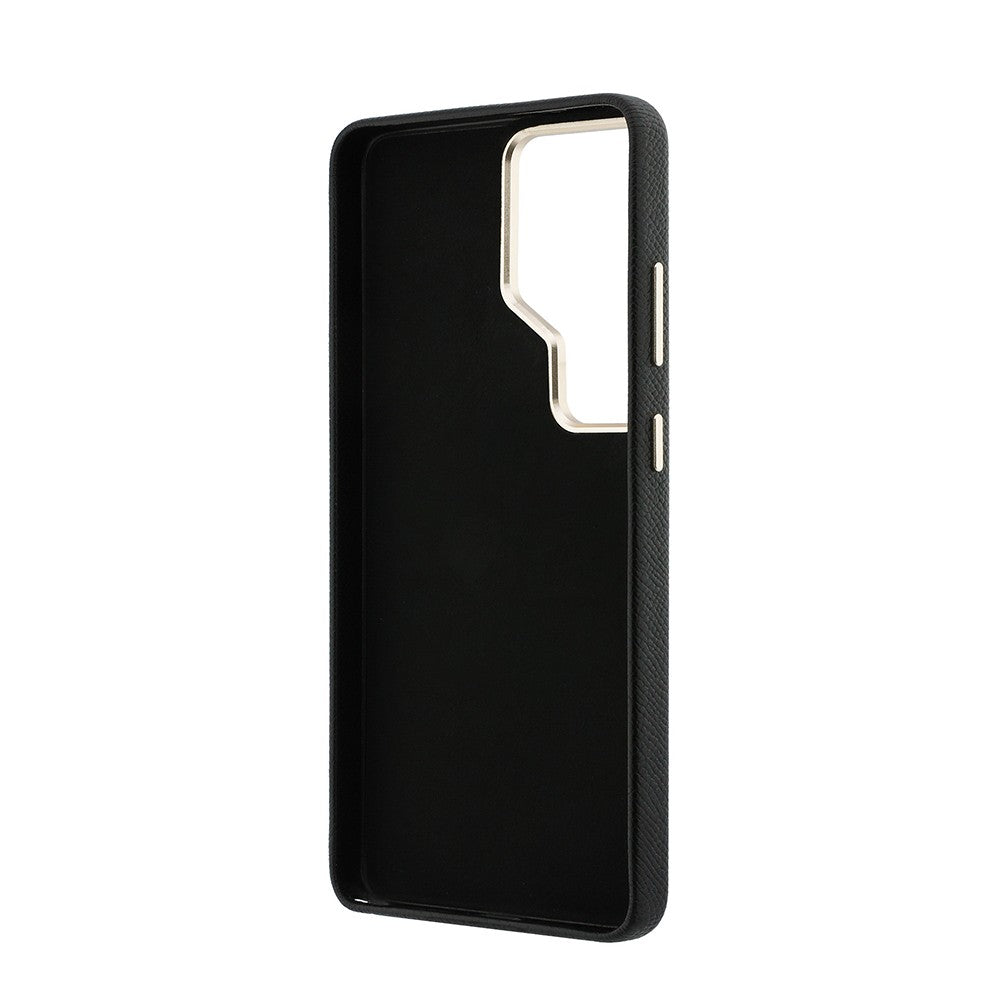 Galaxy S26 Ultra Kılıf Guess Orjinal Lisanslı Grained Yazı ve 4G Büyük Metal Logolu Kapak