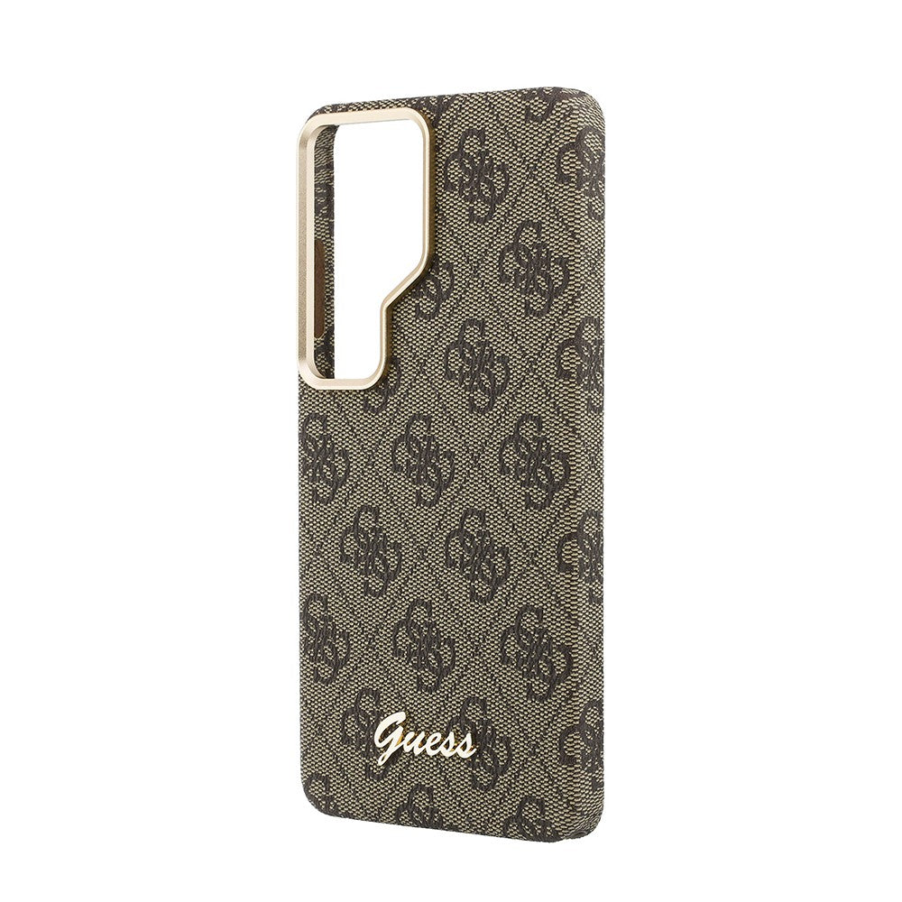 Galaxy S26 Ultra Kılıf Guess Orjinal Lisanslı M-safe Şarj Özellikli Script Yazı Logolu 4G Desenli Kapak