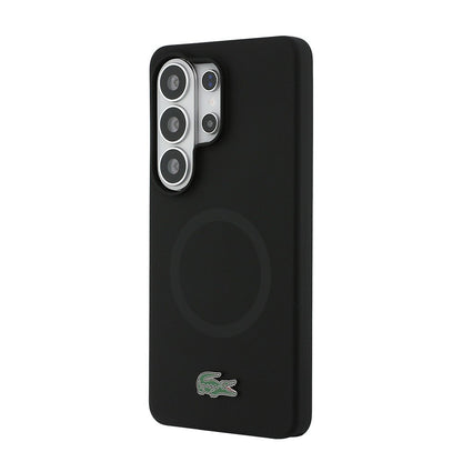 Galaxy S26 Ultra Kılıf Lacoste Orjinal Lisanslı M-safe Şarj Özellikli İkonik Logolu Metal Kamera Çerçeveli Silikon Kapak