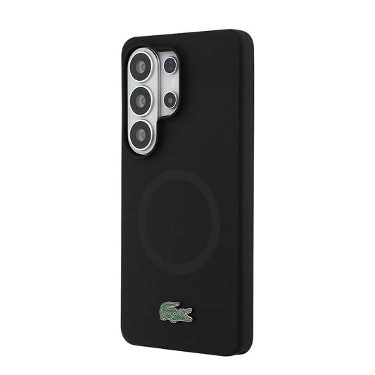 Galaxy S26 Ultra Kılıf Lacoste Orjinal Lisanslı M-safe Şarj Özellikli İkonik Logolu Metal Kamera Çerçeveli Silikon Kapak