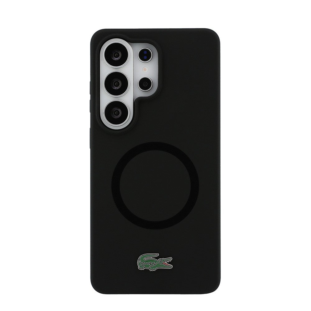 Galaxy S26 Ultra Kılıf Lacoste Orjinal Lisanslı M-safe Şarj Özellikli İkonik Logolu Metal Kamera Çerçeveli Silikon Kapak