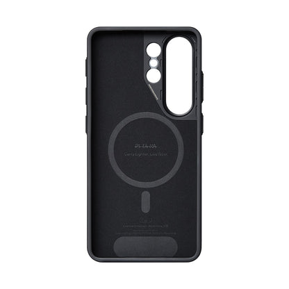 Galaxy S26 Ultra Kılıf M-safe Şarj Özellikli 600D Aramid Karbon Fiber Pitaka Cairn Serisi Black-Grey Twill Kapak