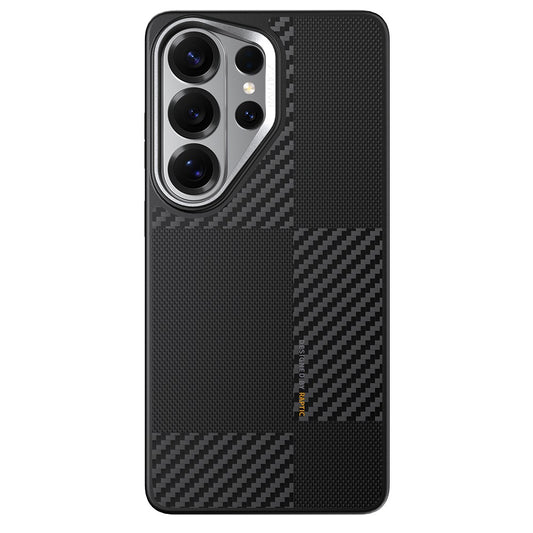 Galaxy S26 Ultra Kılıf M-safe Şarj Özellikli 600D Metal Kamera Çerçeveli Raptic Aramid Dual Serisi Karbon Kapak