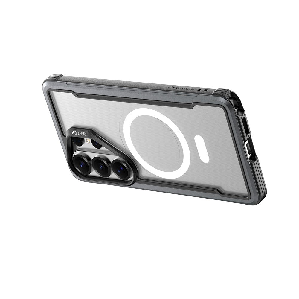 Galaxy S26 Ultra Kılıf M-safe Şarj Özellikli Airbagli Raptic Shield Serisi Şeffaf Arka Yüzey Kapak