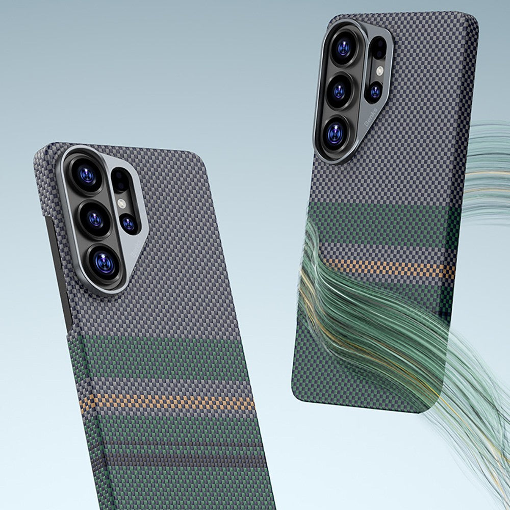Galaxy S26 Ultra Kılıf M-safe Şarj Özellikli Karbon Fiber Tasarımlı Benks Aurora ArmorAir Kevlar Kapak