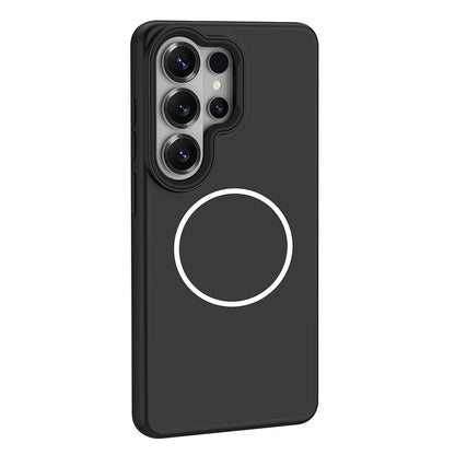 Galaxy S26 Ultra Kılıf M-Safe Şarj Özellikli Metal Kamera Çerçeveli Zore Sanremo Silikon Kapak
