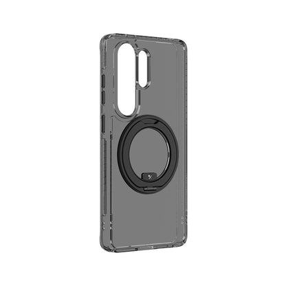 Galaxy S26 Ultra Kılıf M-safe Şarj Özellikli Şeffaf 360 Derece Standlı Amazingthing Titan MagSpin Serisi Kapak