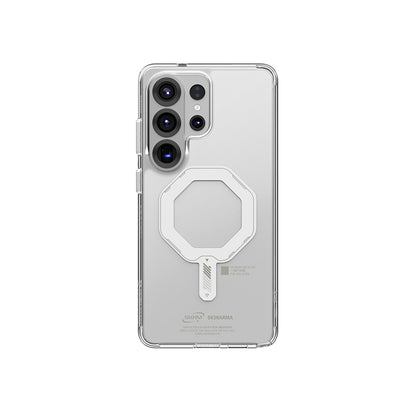 Galaxy S26 Ultra Kılıf M-safe Şarj Özellikli Şeffaf Airbag Tasarımlı Skinarma Saido Mag-Charge Nightglow Kapak