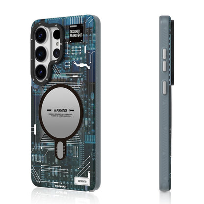 Galaxy S26 Ultra Kılıf M-safe Şarj Özellikli Youngkit 360 Derece Standlı Technology Serisi Kapak