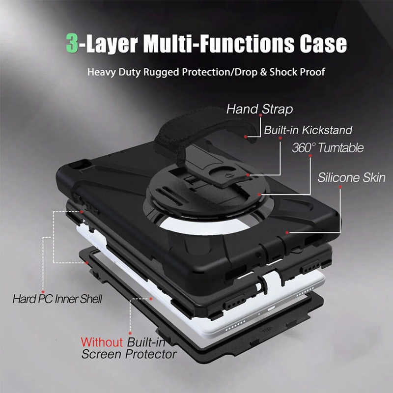 Galaxy T720 Tab S5E Zore Defender Tablet Silikon Siyah